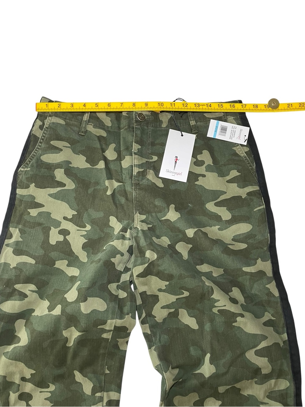 Skinnygirl Utility Jogger Camo Pants NWT Size 31/12 Side Stripe Trendy - Picture 5 of 11